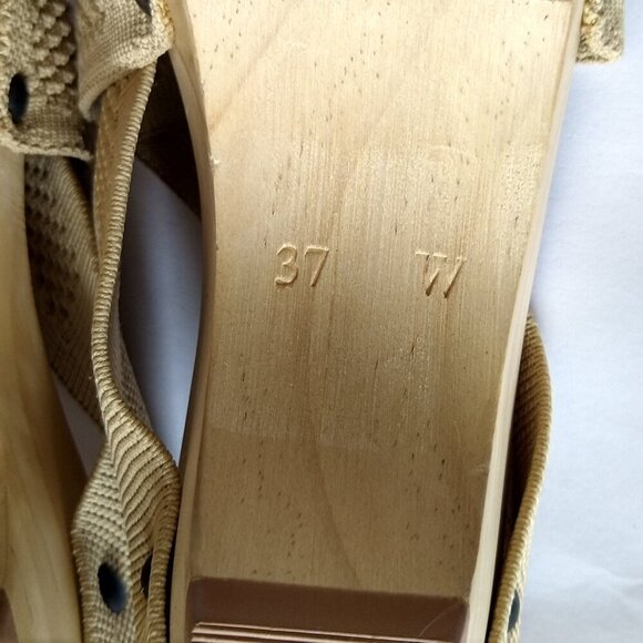 JAX & BARD Libby Hill Style Clog Sandal 37 Wide Beige - Picture 5 of 6